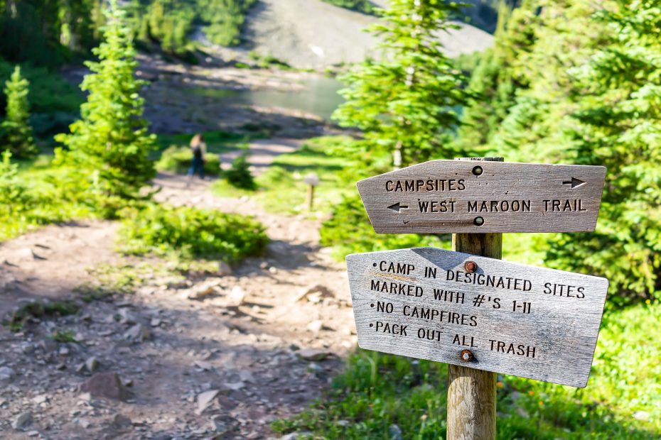 rv camping in Aspen signpost