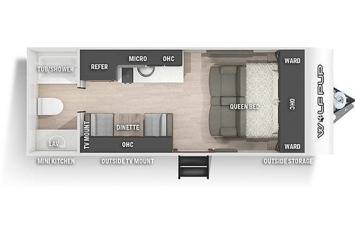 2021 Forest River Wolf Pup 16FQ Travel Trailer for rent in Reno, NV