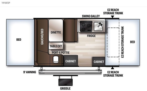 2019 Forest River Rockwood 1910 ESP Pop-up Camper for rent in Glendora, CA