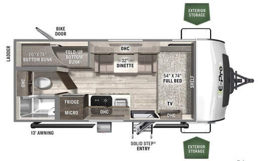 2021 Forest River Flagstaff E-PRO 19BH Travel Trailer for rent in Seattle, WA