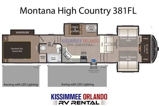 2020 Keystone MONTANA 381FL HIGH COUNT Fifth Wheel for rent in Orlando, FL