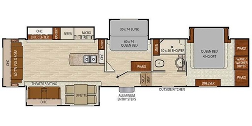 2017 Coachmen Chaparral 390QSMB Fifth Wheel for rent in Cumby, TX