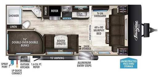2020 Grand Design Imagine 21BHE Travel Trailer for rent in San Antonio, TX