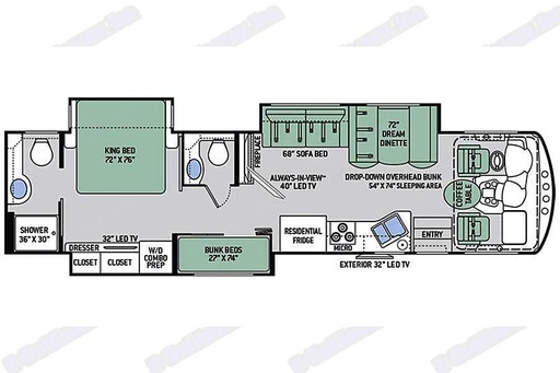 2016 Thor Motor Coach Challenger 37TB - 40 ft w/bunk Class A Motorhome for rent in Seymour, IN