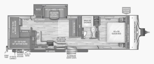 2020 Grand Design Transcend 29TBS Travel Trailer for rent in Deltona, FL