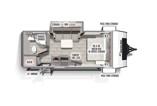 2021 Forest River IBEX 19QBS Travel Trailer for rent in Plainfield, IL