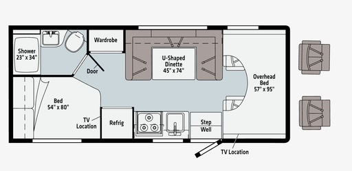 2017 Winnebago Industries, Inc. Minnie Winnie 22R Class C Motorhome for rent in Los Angeles, CA