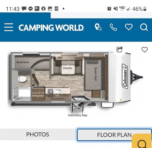 2022 Coleman LT17b Travel Trailer for rent in Paisley, FL