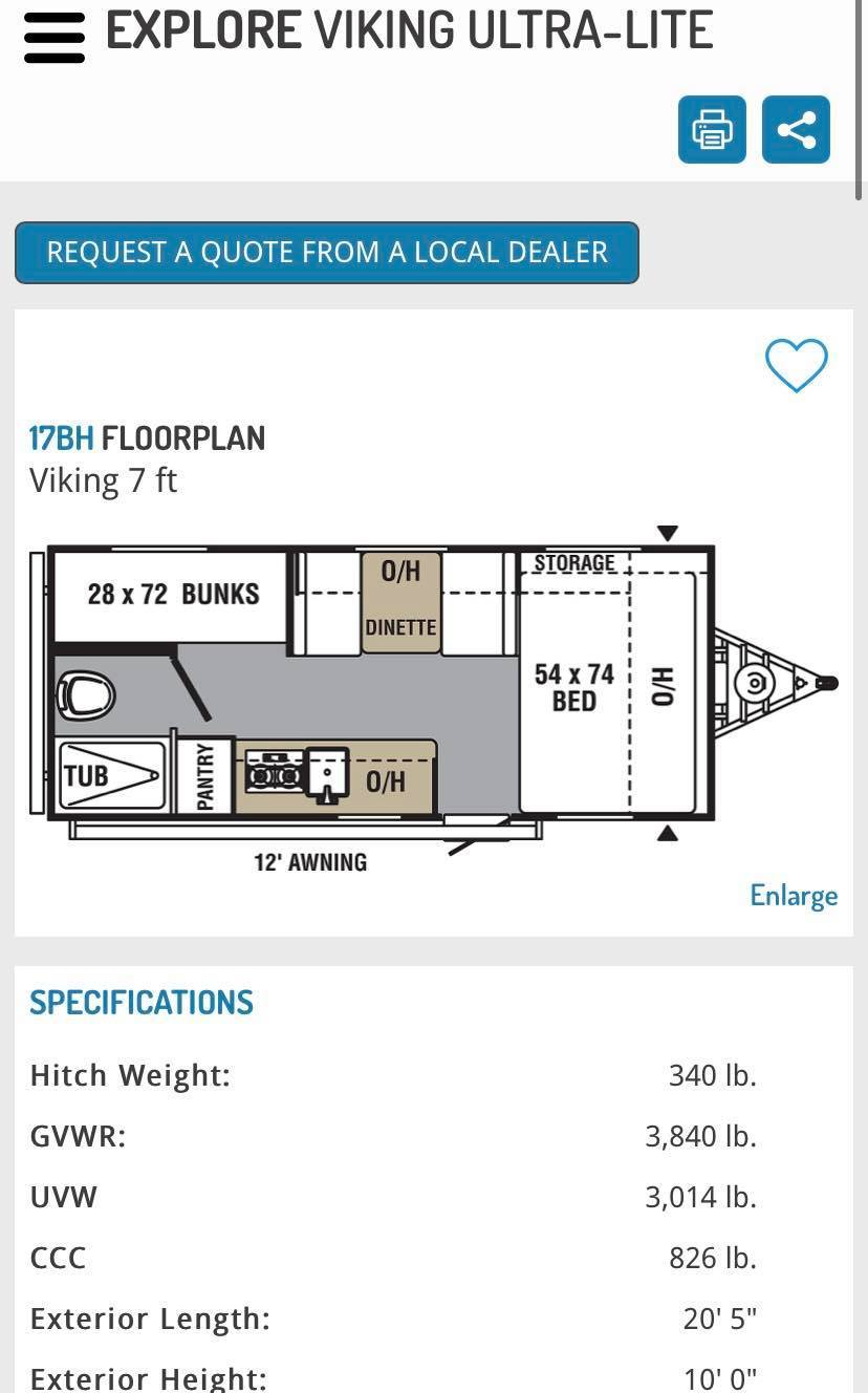 Photo 5 - 2020 Viking Travel Trailer rental photo 7