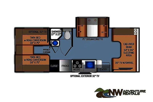 2021 Thor CHATEAU 25V Class C Motorhome for rent in Lynnwood, WA