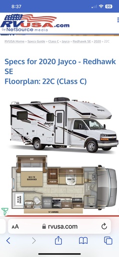 2020 Jayco Redhawk SE Class C Motorhome for rent in Mountain Top, PA