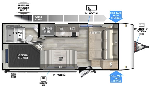 2022 Forest River SALEM FSX 179DBK Travel Trailer for rent in Lebanon, IN