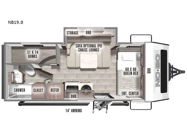 floorplan.jpeg - 2022 No Boundaries Travel Trailer rental photo 3