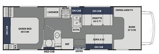 2019 Coachmen Coachmen Freelander 27QB Class C Motorhome for rent in Frankfort, IL