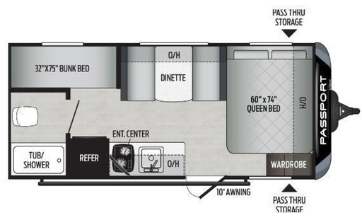 2018 Keystone 175BH Passport Ultra Lite Travel Trailer for rent in Frankfort, IL
