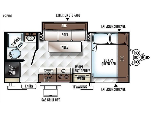 2018 Forest River GeoPro 19FBS Travel Trailer for rent in Buda, TX