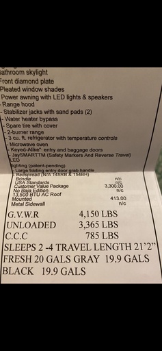 2021 Jayco Jayco 183RB SLX 7 Travel Trailer for rent in Sierra Vista, AZ