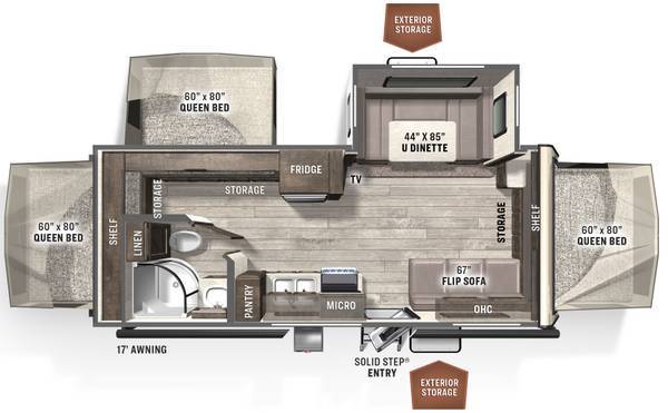 2019 Forest River Rockwood roo Travel Trailer for rent in Mesa, AZ - RVnGO