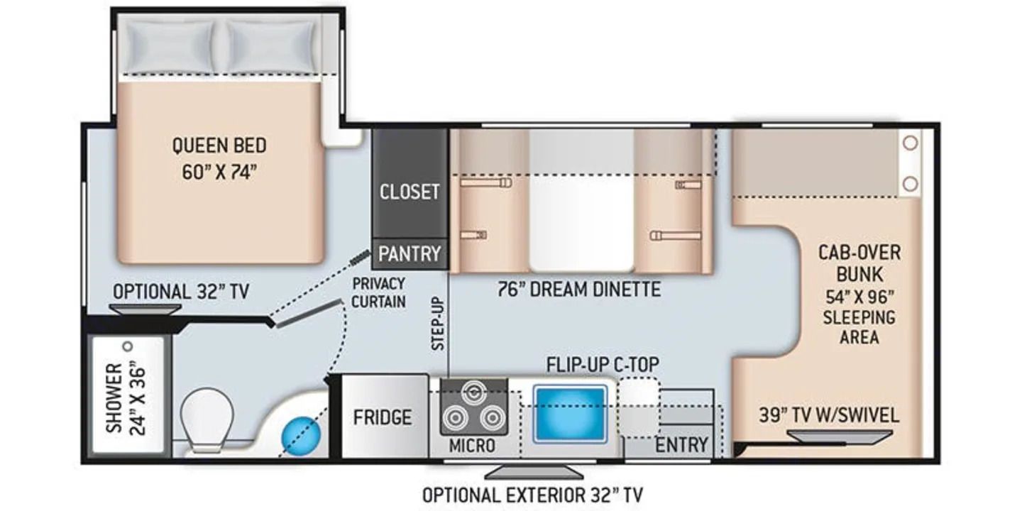 2022 Thor Motor Coach Four Winds 22B Class C Motorhome for rent in Portland, OR - RVnGO