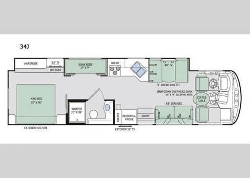 2019 Thor Windsport 34J Class A Motorhome for rent in Santee, CA